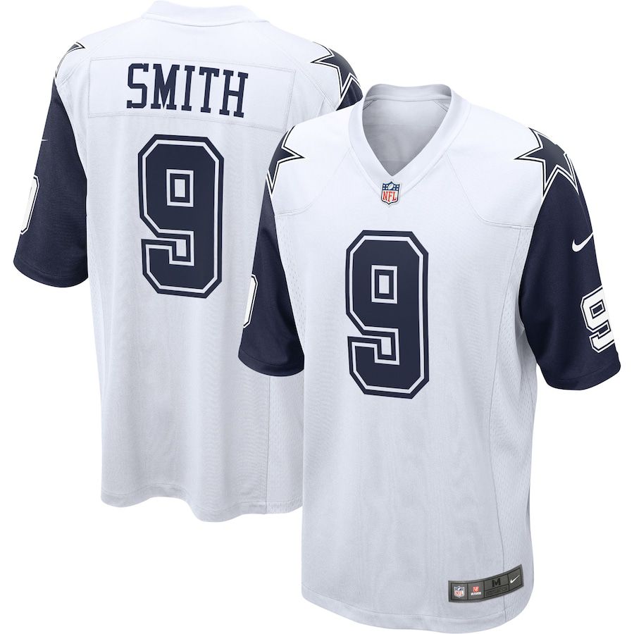 Men Dallas Cowboys #9 Jaylon Smith Nike White Alternate Game NFL Jersey